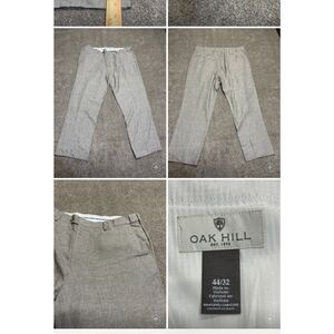 Oak hill chino pants mens sz 44/29 gray linen khaki pants lightweight